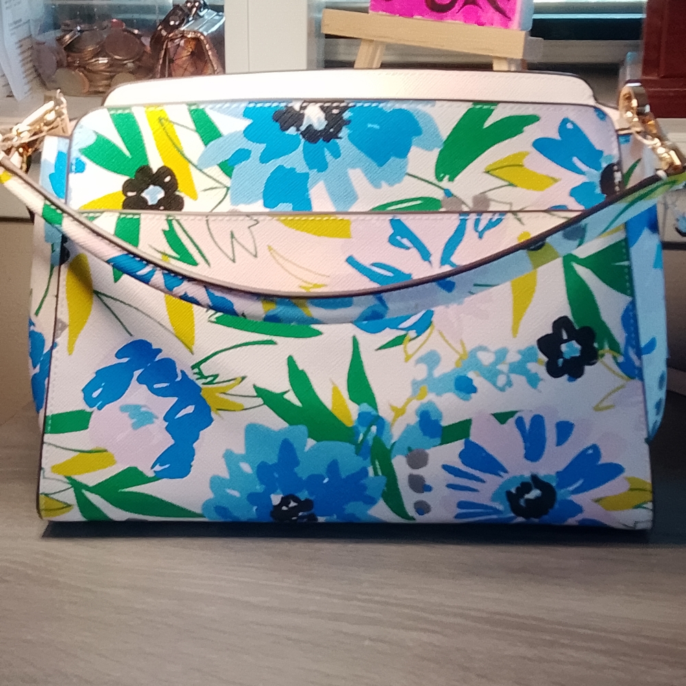 Kate Spade Floral Crossbody Bag - Blue and White - Picture 4 of 7